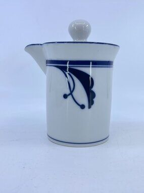 vintage dansk flora bayberry creamer blue and white porcelain floral design